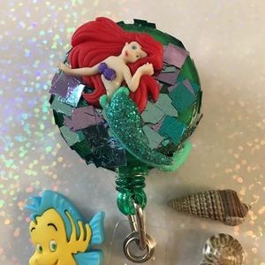 Little mermaid name badge holder $12